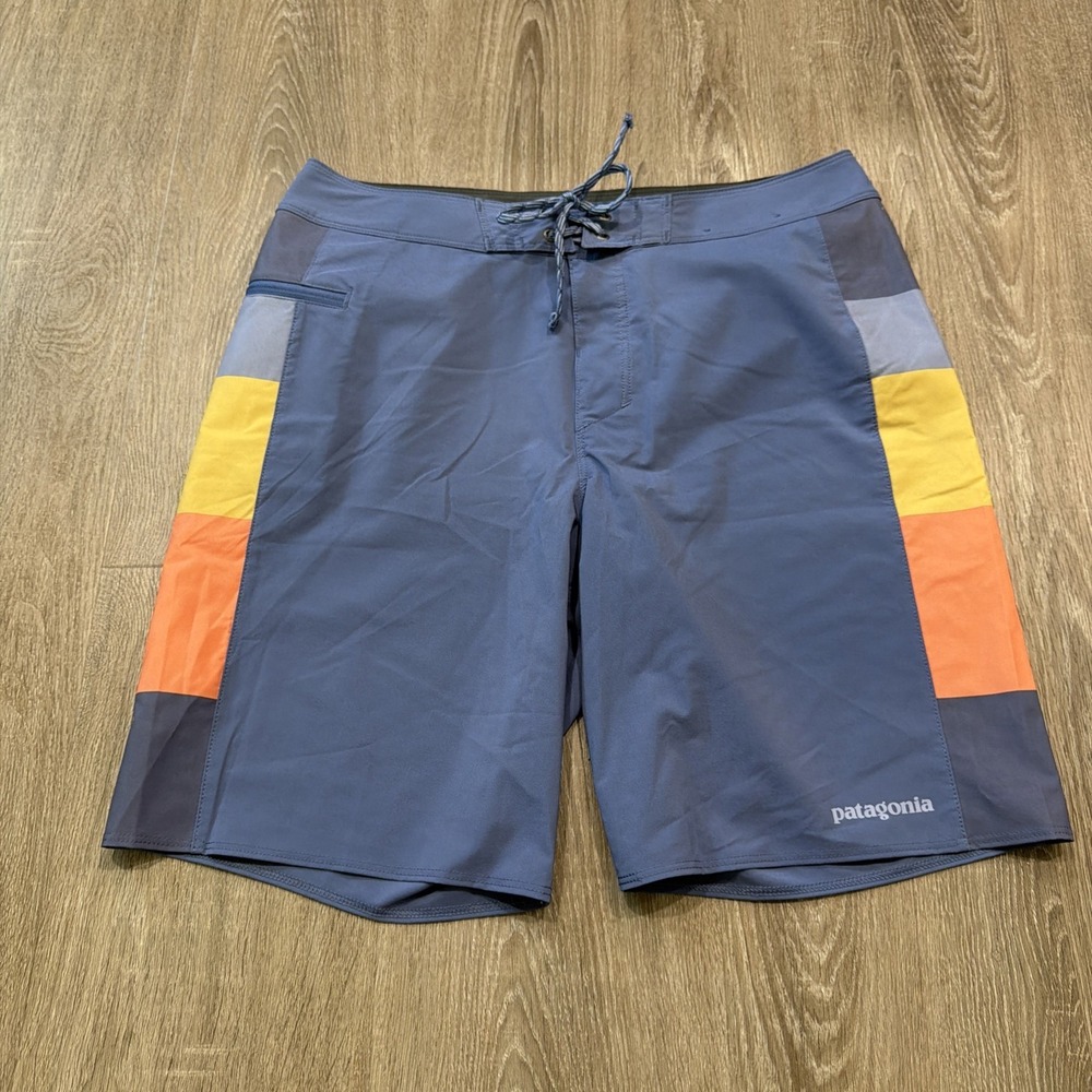 NWOT Patagonia Mens 30 Hydropeak SP Boardshorts 19" Swim Trunks 8" Inseam Blue